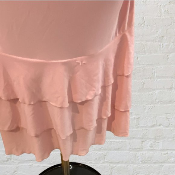 VOLUME ONE -- Halter Dress with Ruffled Skirt, Ties at Neck, Pink, Backless, NWT - Picture 5 of 16